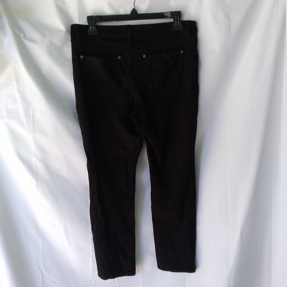 Gloria Vanderbilt Missy Pants Womens Size 8 Black Stretch Tappered Leg Reg Fit - Picture 2 of 6